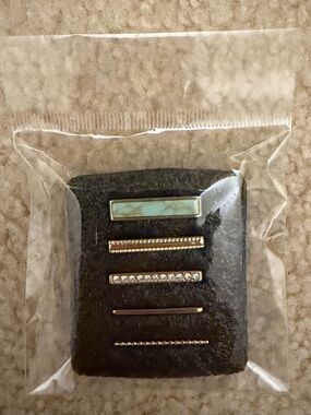 Gold and Turquoise Bar iPhone charm set